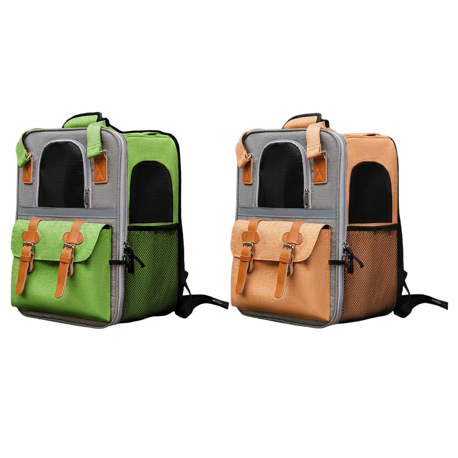Enakshi Pet Carrier Backpack for Dogs & Cats - Soft, Breathable, Lightweight Travel Bag for Outdoor Adventures - Perfect for Hiking, Air Travel, Vet Visits & Daily Use - Orange