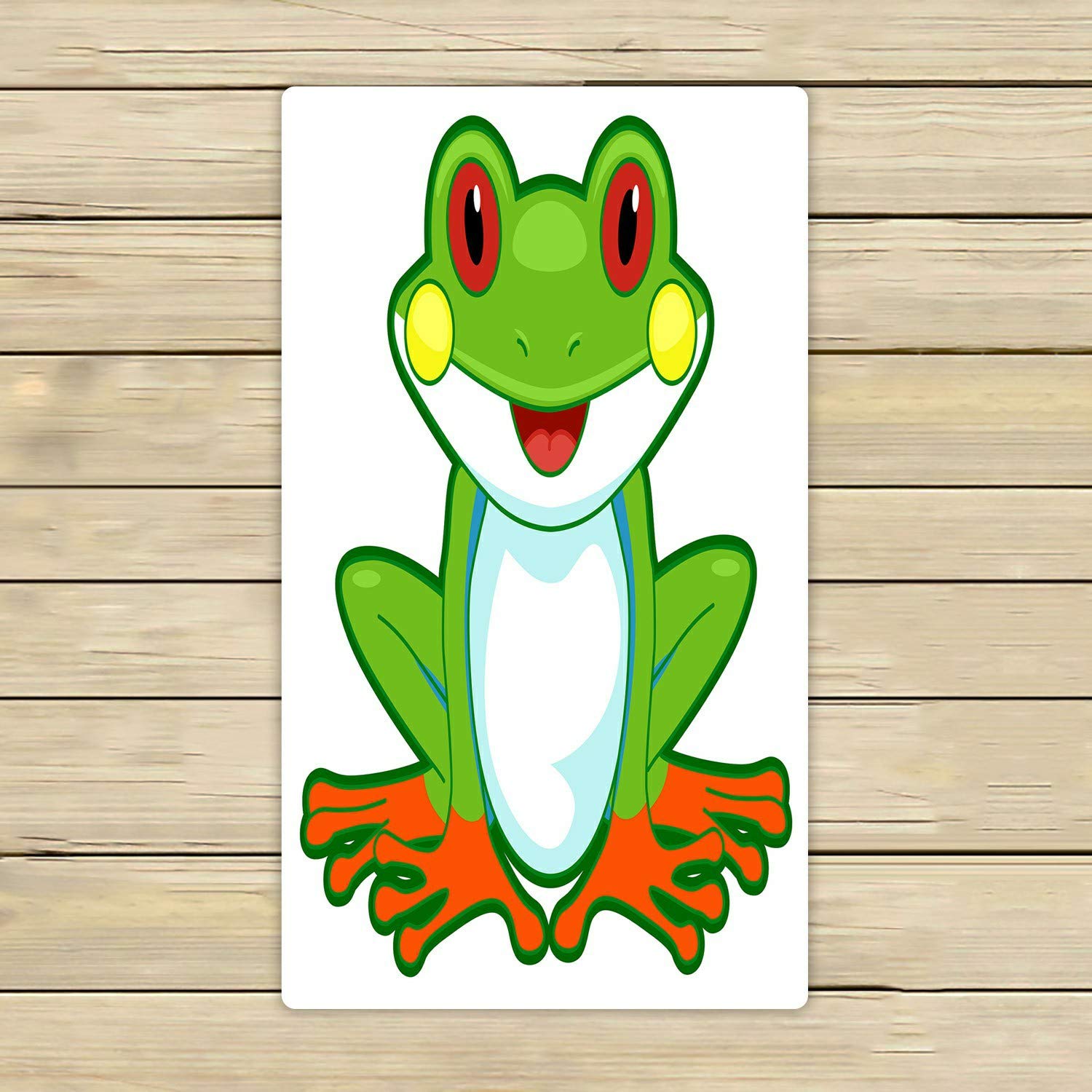 Cute Tree Frog Smiling Beach Towel - Soft Absorbent Bath & Shower Towel for Home, Travel, Pool, Gym - 16x28 Inches - Perfect for Beach, Vacation & Outdoor Activities