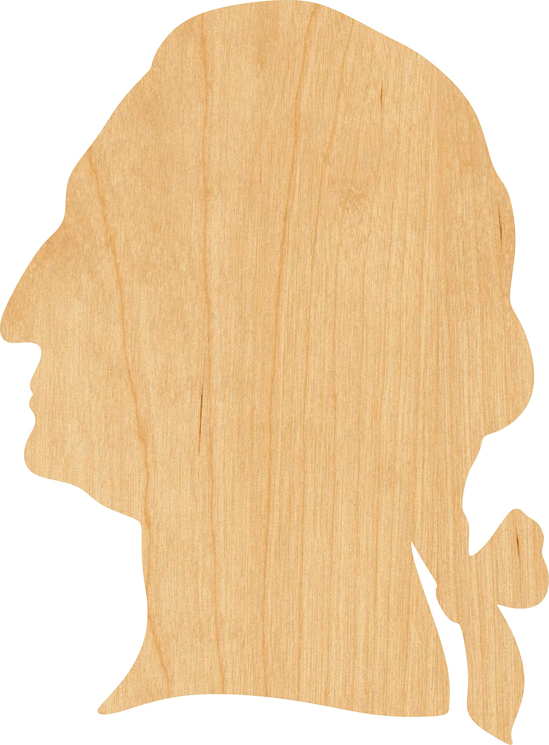George Washington Wooden Laser Cutout - 4 Inch Unfinished Craft Supply for DIY Projects, Home Decor, and Patriotic Scrapbooking