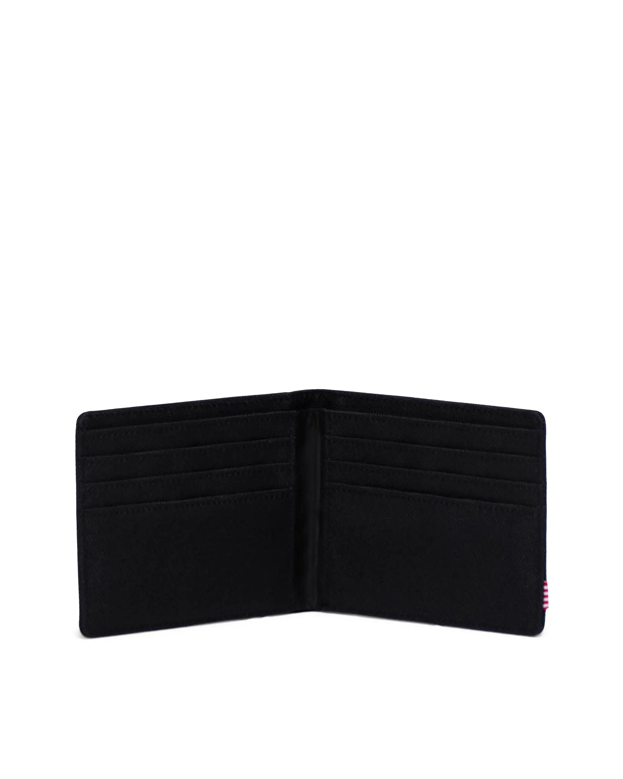Herschel Roy Wallet for Men - Slim RFID Blocking Leather Bifold Wallet with ID Window - Perfect for Travel, Business & Everyday Use (Black)