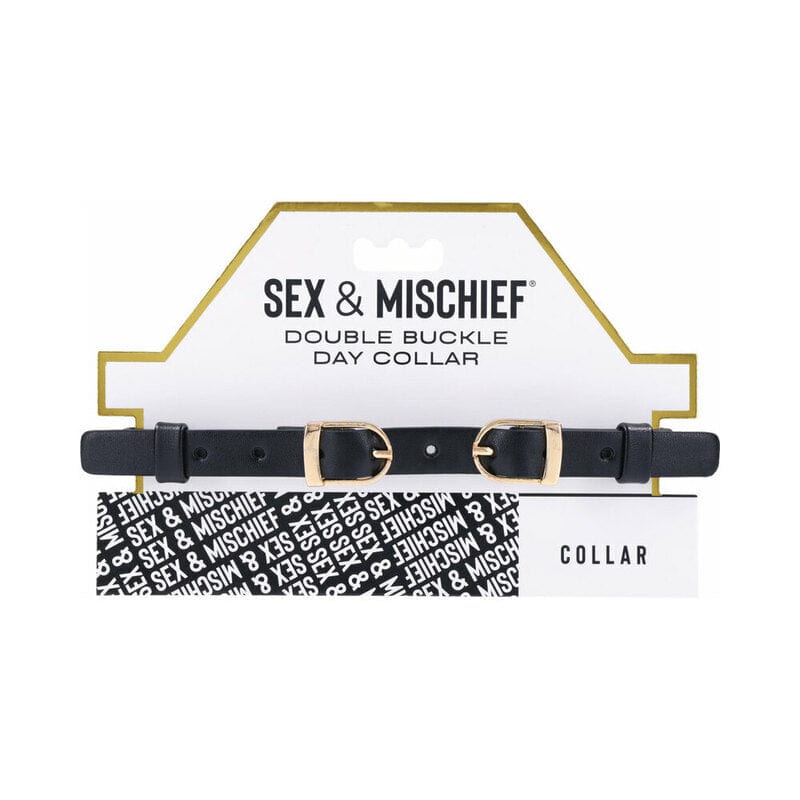 SS S&M Double Buckle Day Collar - Elegant BDSM Fashion Necklace for Women & Men - Perfect for Everyday Wear, Date Nights & Alternative Lifestyle