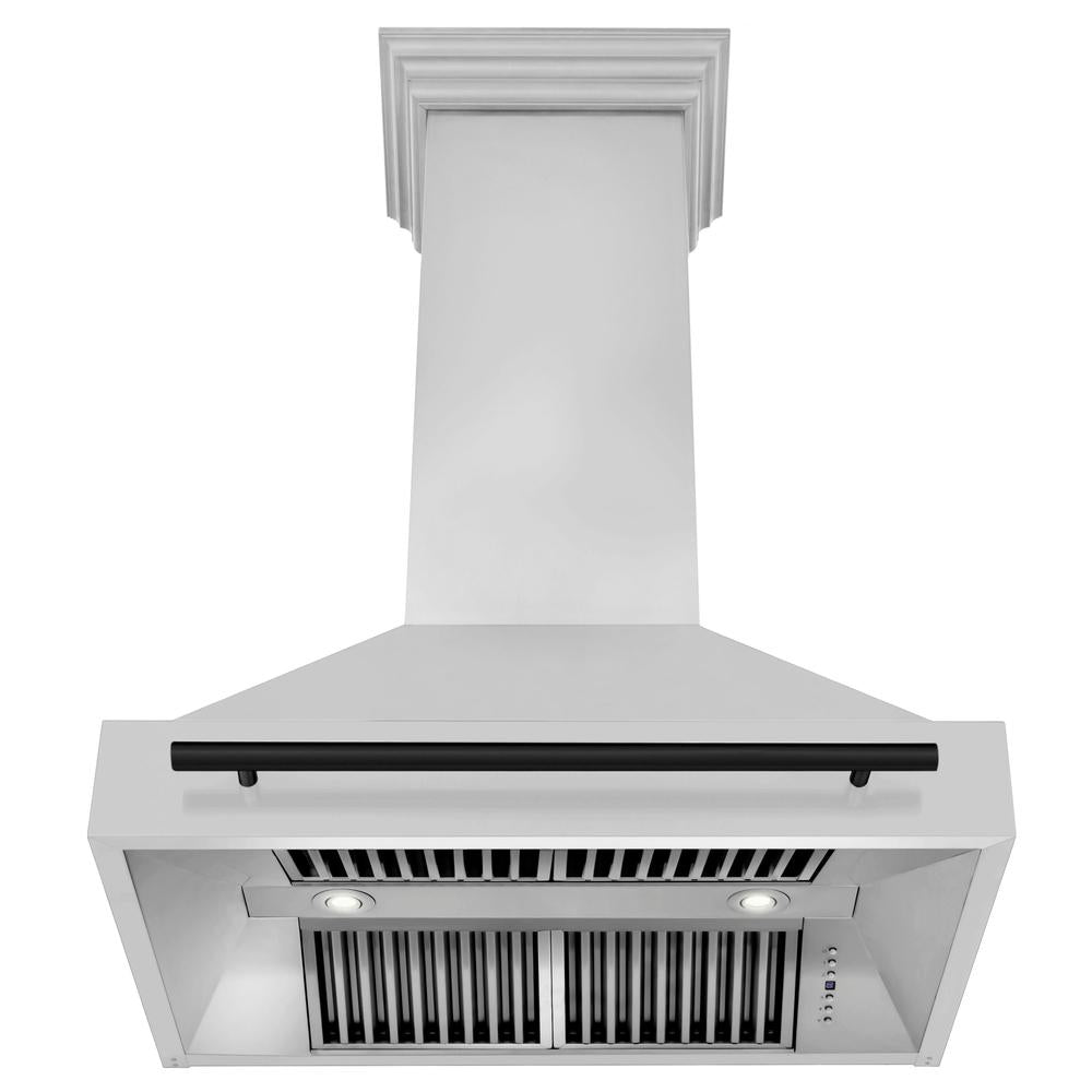 ZLINE Autograph Edition 36-inch Stainless Steel Dual Fuel Range & Range Hood Kitchen Package with Matte Black Accents - Professional Gas Stove & Powerful Ventilation for Home Chefs | Perfect for Modern Kitchens, Cooking Enthusiasts & Entertaining Guests
