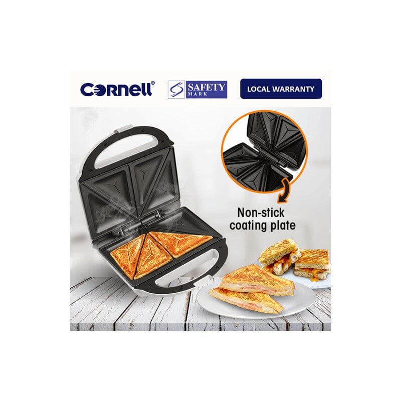 Cornell Sandwich Maker CSMS31 - 2 Slice Toaster & Panini Press for Quick & Easy Breakfast, Lunch, or Snacks - Perfect for Home, Office, or Dorm Use