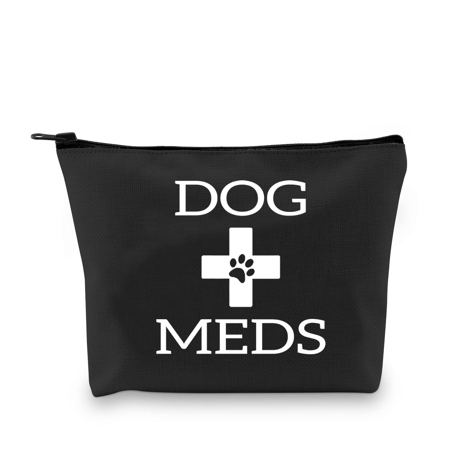 G2TUP Dog Medicine Bag for Travel & Camping - Portable Pet First Aid Kit, Vet Tech Gifts, Essential Medication Organizer for Dogs - Perfect for Car Emergencies & Outdoor Adventures (Black)