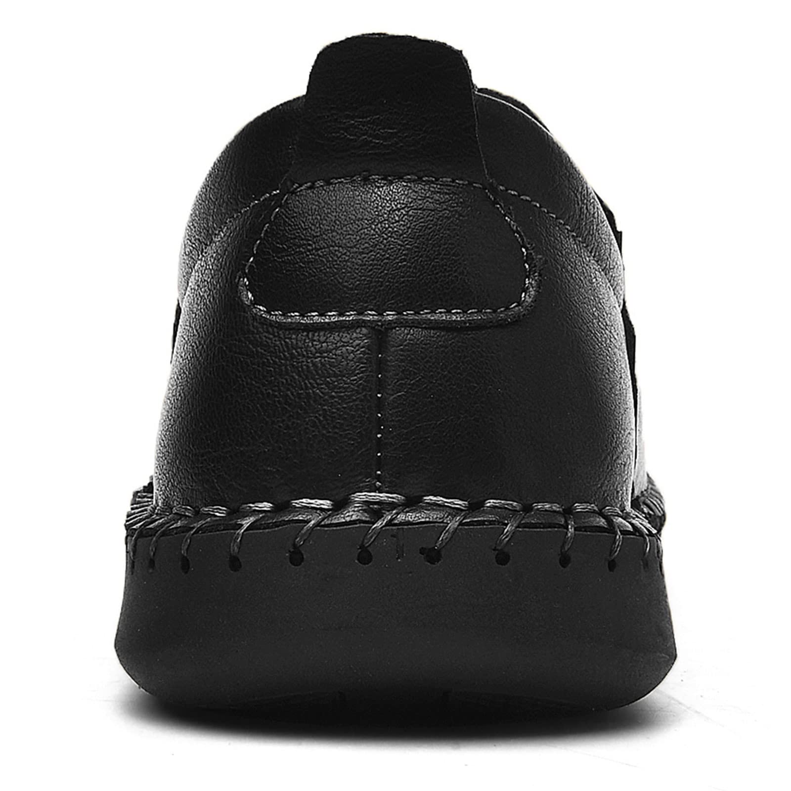 Men's Casual Leather Slip-On Shoes - Breathable & Comfortable Walking Shoes for Everyday Wear | Perfect for Office, Travel & Outdoor Activities