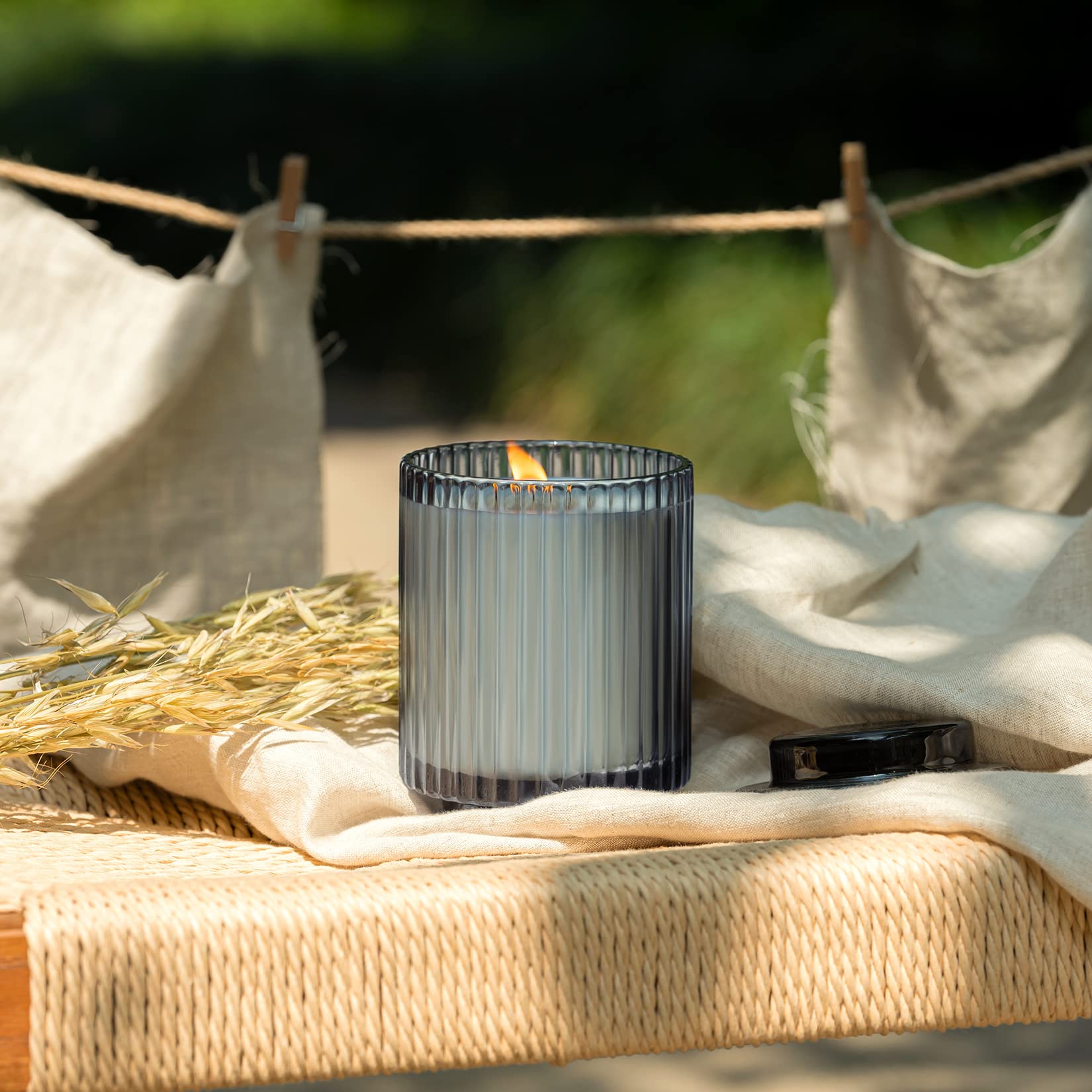 Luxury Linen Scented Candle - 80H Burn, 12.3oz Home Fragrance Gift for Women & Men - Perfect for Relaxation & Decor
