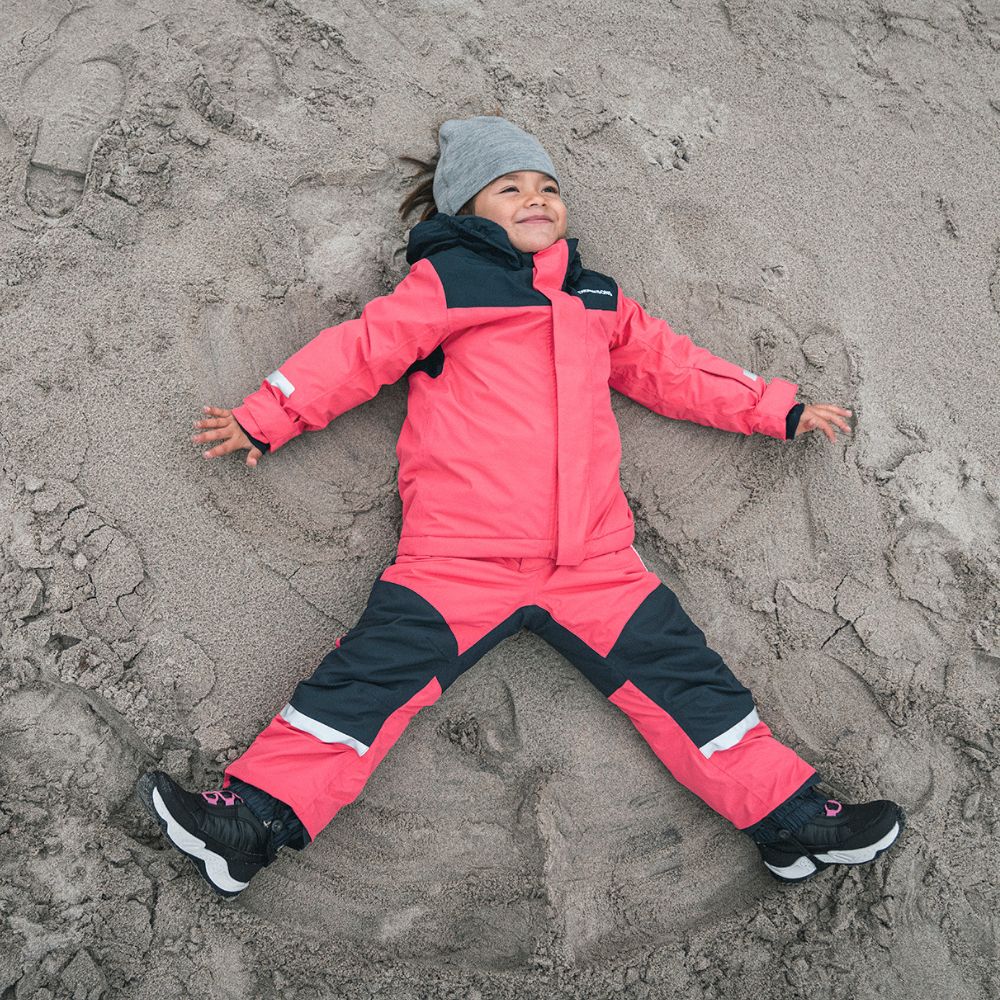 Didriksons Skare Kids Ski Jacket & Pants Set - Waterproof Winter Snowsuit for Boys & Girls, Insulated Warm Skiwear in Modern Pink - Perfect for Skiing, Snowboarding & Outdoor Winter Activities