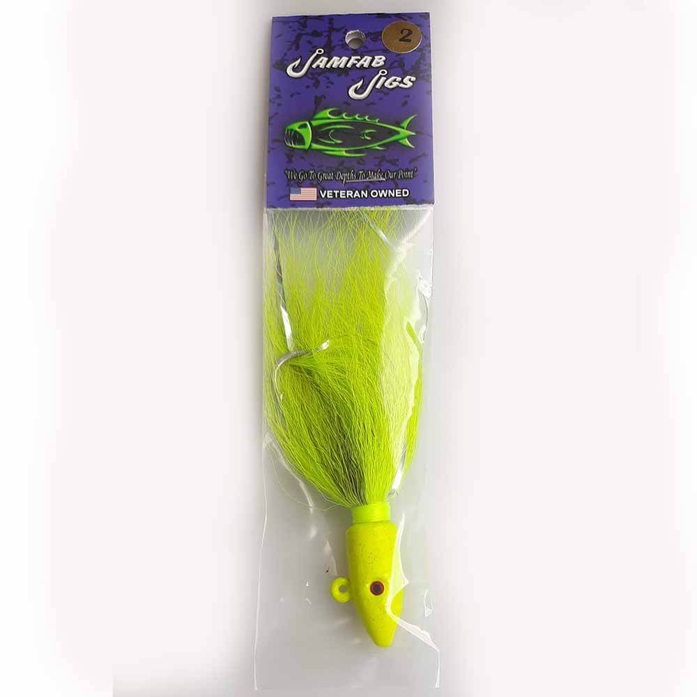Jamfab Jigs Bullet Jig 2OZ - Premium Fishing Lure for Bass, Walleye & Saltwater - Ideal for Casting, Trolling & Deep Water Fishing