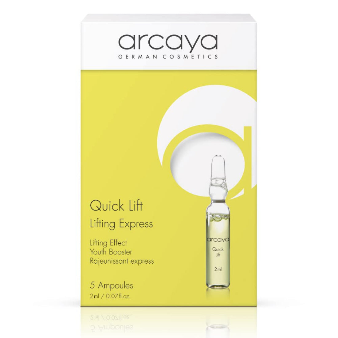 Arcaya Professional Skincare QUICK LIFT Firming Ampoule Serum - Anti-Aging Face Treatment for Wrinkles & Sagging Skin | 5 x 2ml Ampoules | .07 fl oz | Perfect for Daily Skincare Routine & Travel