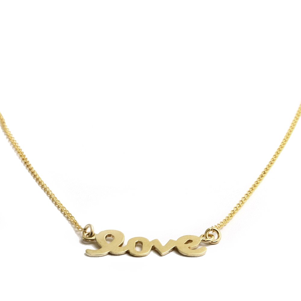 14k Gold Love Necklace for Women - Dainty Heart Pendant Jewelry Gift for Her - Perfect for Valentine's Day, Anniversary & Romantic Occasions