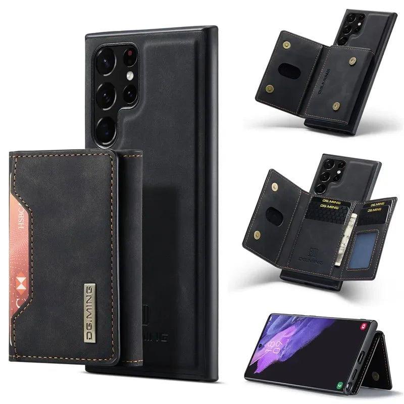 Samsung Galaxy S24 Ultra Retro Flip Vegan Leather Phone Case - Stylish & Protective Cover for Everyday Use, Work & Travel