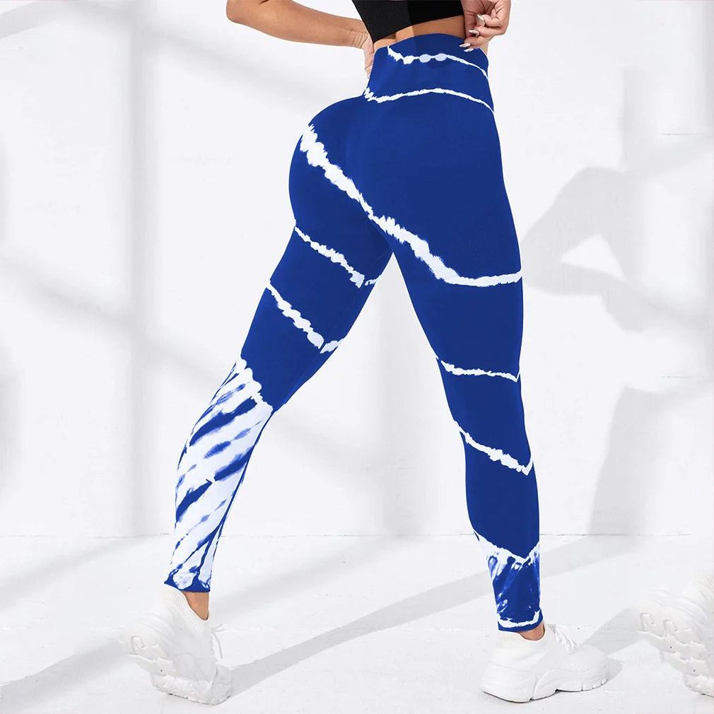Seamless Tie Dye Leggings for Women - High Waist Yoga Pants with Push Up Effect, Sexy Workout Leggings for Gym, Running & Fitness | Perfect for Yoga, Pilates & Lounge Wear