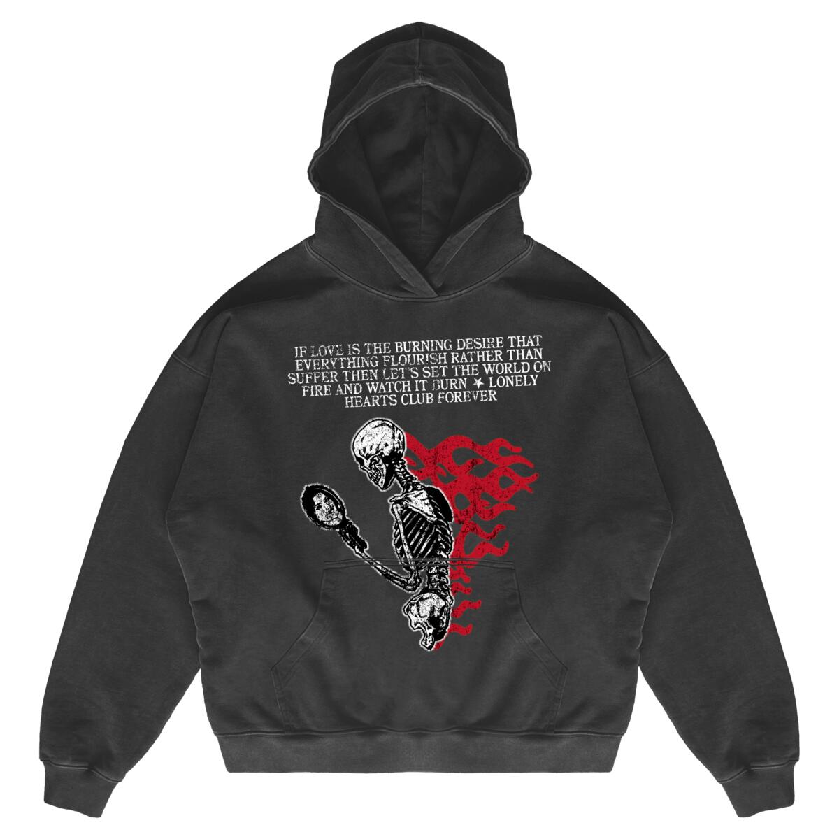 Burning Desire Premium Hoodie - Vintage Grey | Soft & Comfortable Unisex Pullover for Casual Wear, Street Style & Winter Fashion