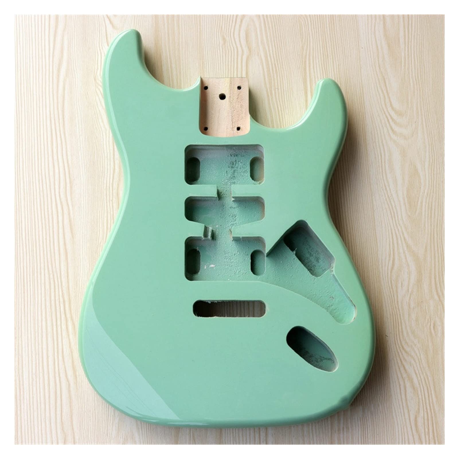 Premium Green Electric Guitar Body DIY Kit for ST Style - High-Quality Guitar Material, Perfect for Custom Builds & Repairs | Ideal for Musicians, Luthiers & Guitar Enthusiasts