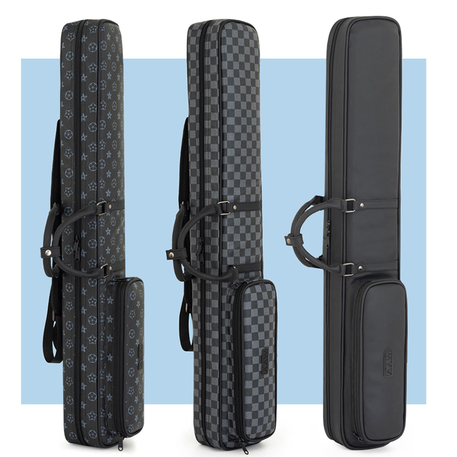 Premium PU Leather Billiard Pool Cue Case with Adjustable Backpack Straps - 89cm Thickened Protective Travel Bag for Pool Cues | Perfect for Professional Players & Bar Storage | Durable & Portable Design for Tournaments & Home Use