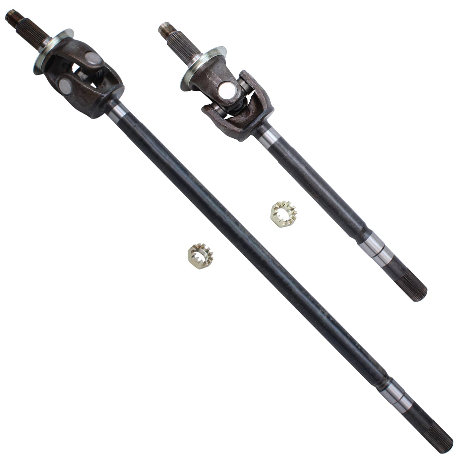 Detroit Axle - Front 2-Piece CV Axle Assembly Replacement for 2003-2008 Dodge Ram 1500/2500/3500 - Compatible with 4WD Models - Perfect for Off-Roading, Towing & Heavy-Duty Use