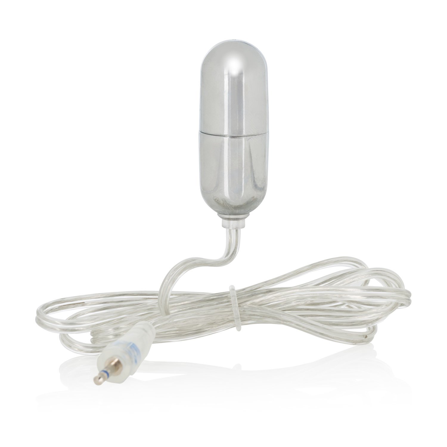 CalExotics Sterling Collection Mini Wired Bullet Egg Vibrator - Silver 1.5 Inch Adult Sex Toy for Couples & Solo Play - Powerful Clitoral Stimulator for Bedroom Fun & Intimate Massage
