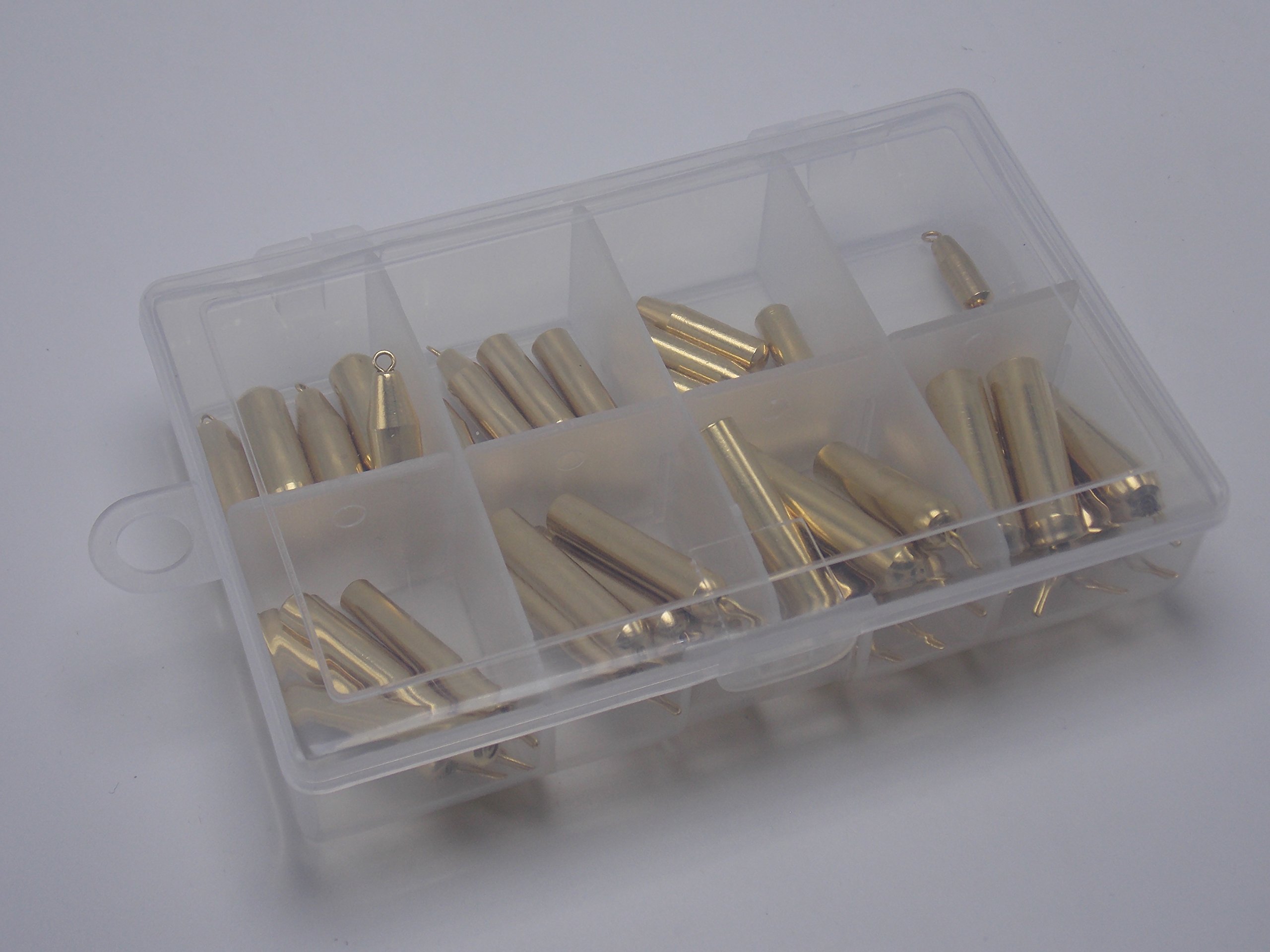 41pcs Brass Pencil Drop Shot Fishing Weights - Premium Sinkers for Bass, Walleye & Panfish - Perfect for Freshwater & Saltwater Fishing | Great for Finesse Fishing, Drop Shot Rigs & Light Tackle Applications