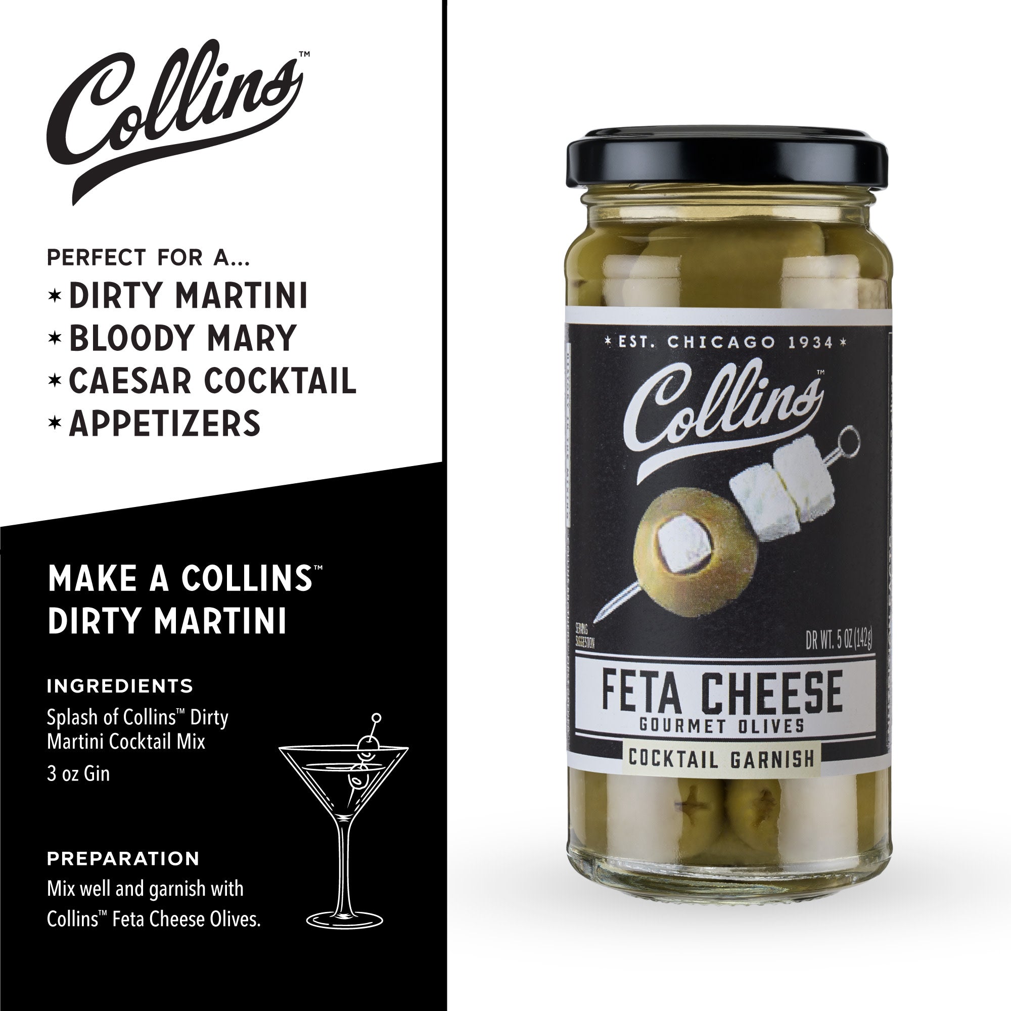 Premium Gourmet Feta Stuffed Olives 5 oz | Imported Mediterranean Appetizer | Perfect for Charcuterie Boards, Cocktail Parties & Greek Salad Toppings