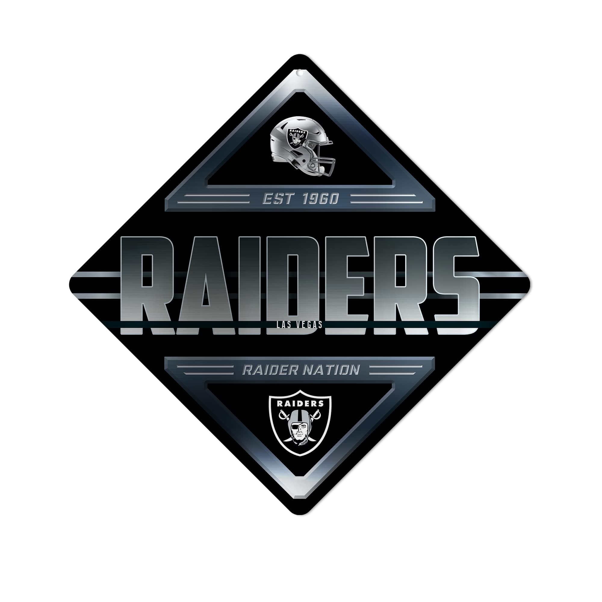NFL Football Metal Sign 16.5 x 16.5 Inches - Officially Licensed NFL Wall Decor for Home, Bedroom, Office & Man Cave - Perfect for Sports Fans & Game Room Decorations