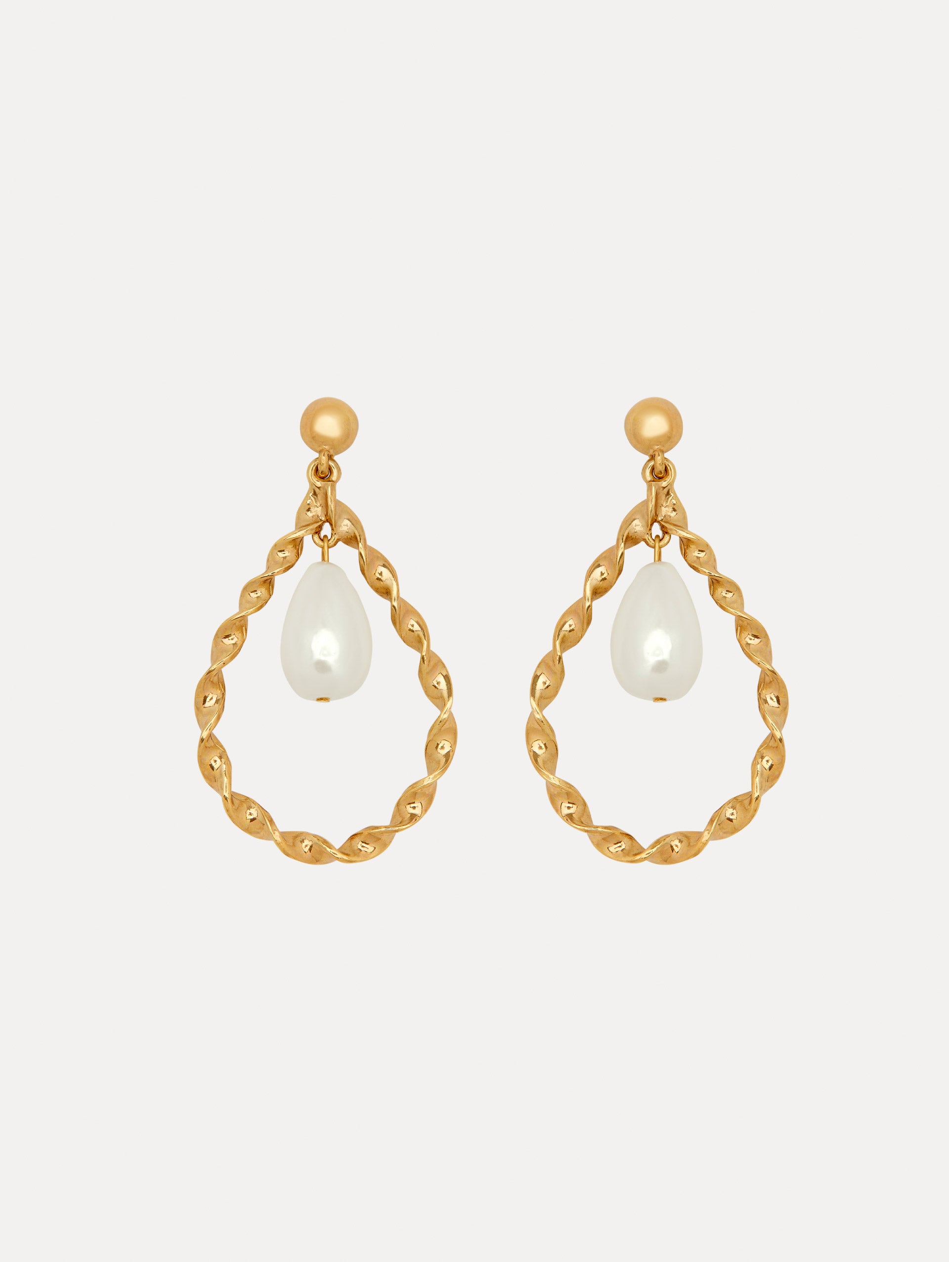 Twisted Pearl Drop Earrings for Women - Elegant Dangling Pearl Jewelry for Parties, Weddings & Special Occasions | Hypoallergenic & Comfortable Wear