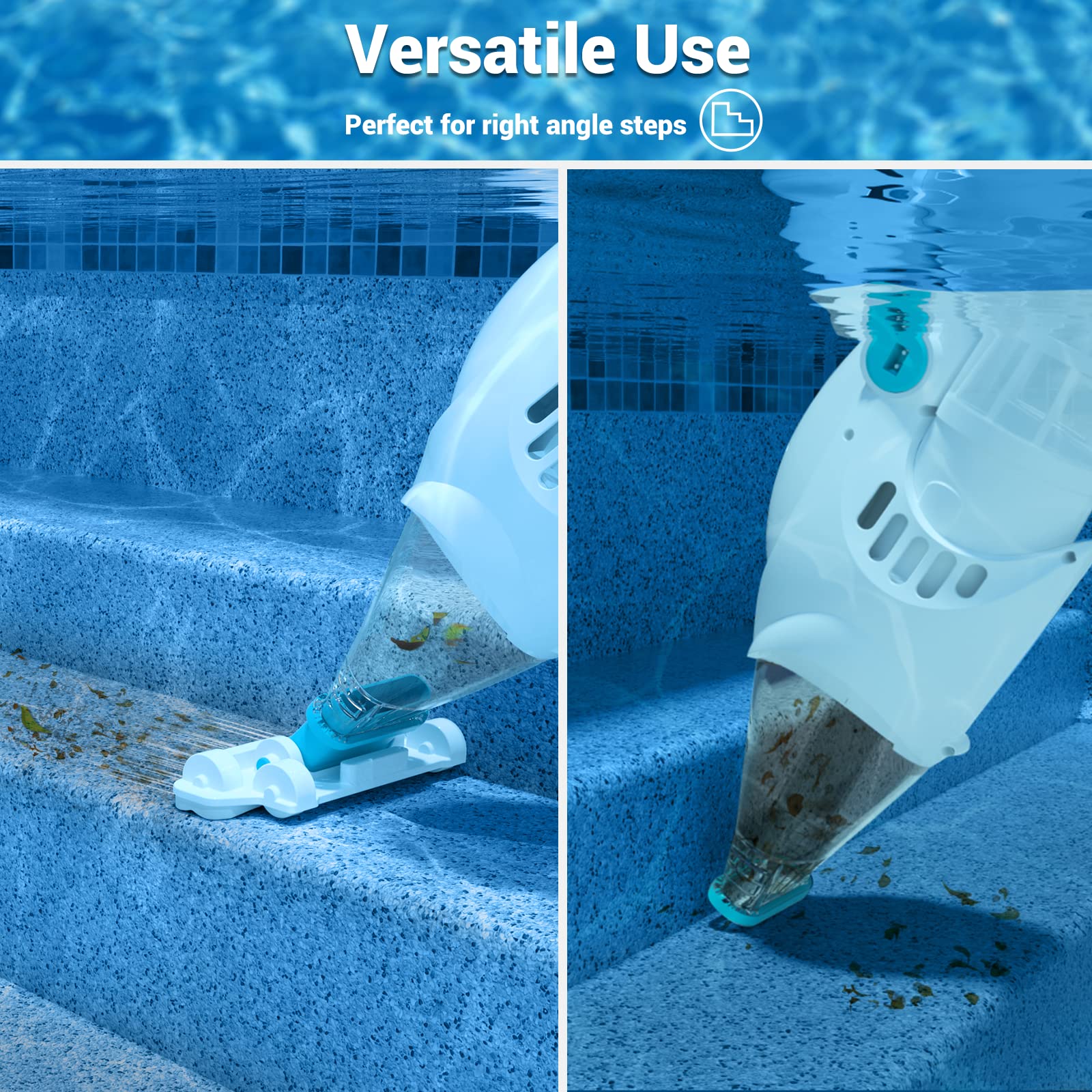 2023 Upgraded AIPER Cordless Pool Vacuum - Handheld Rechargeable Swimming Pool Cleaner with 60 Min Runtime | Powerful Suction for Deep Cleaning Above & In-Ground Pools, Hot Tubs, Spas | Perfect for Quick Pool Maintenance & Seasonal Cleaning (Pilot H1 Model)