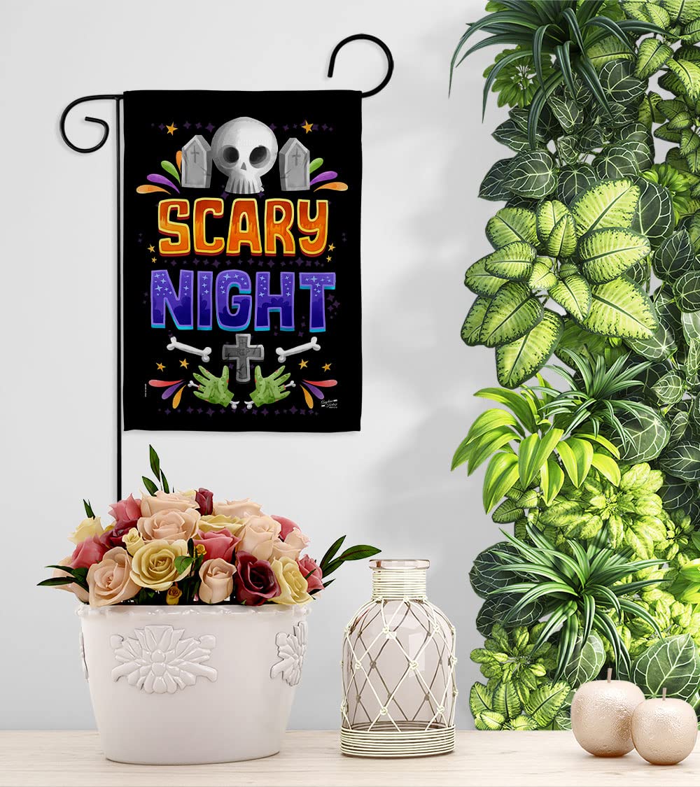 Spooky Halloween Garden Flag - Witch, Black Cat & Pumpkin Decor for Fall Yard