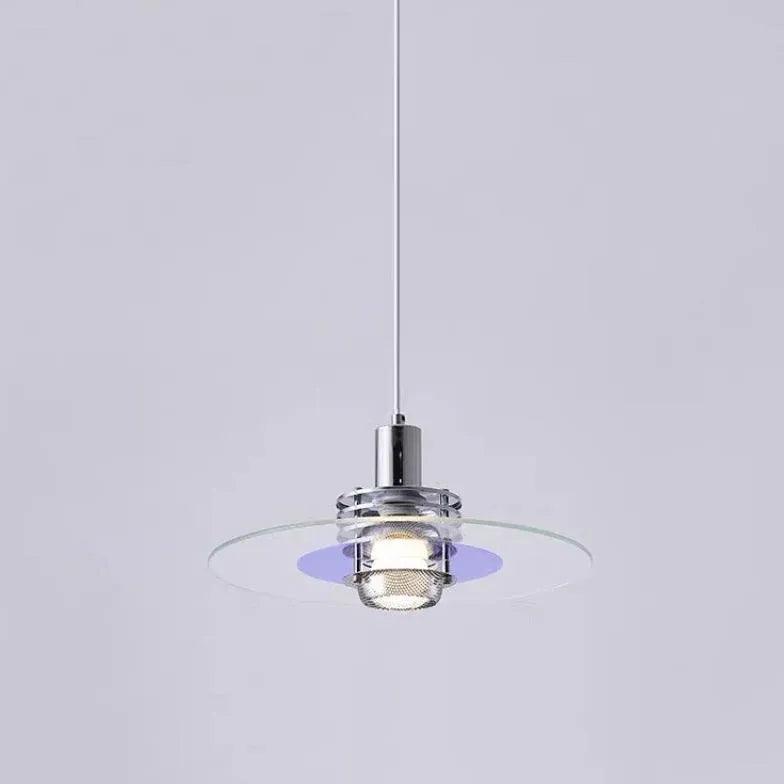 Modern Round Transparent Glass Pendant Light - Elegant Ceiling Lighting for Dining Room, Kitchen, Living Room & Bedroom