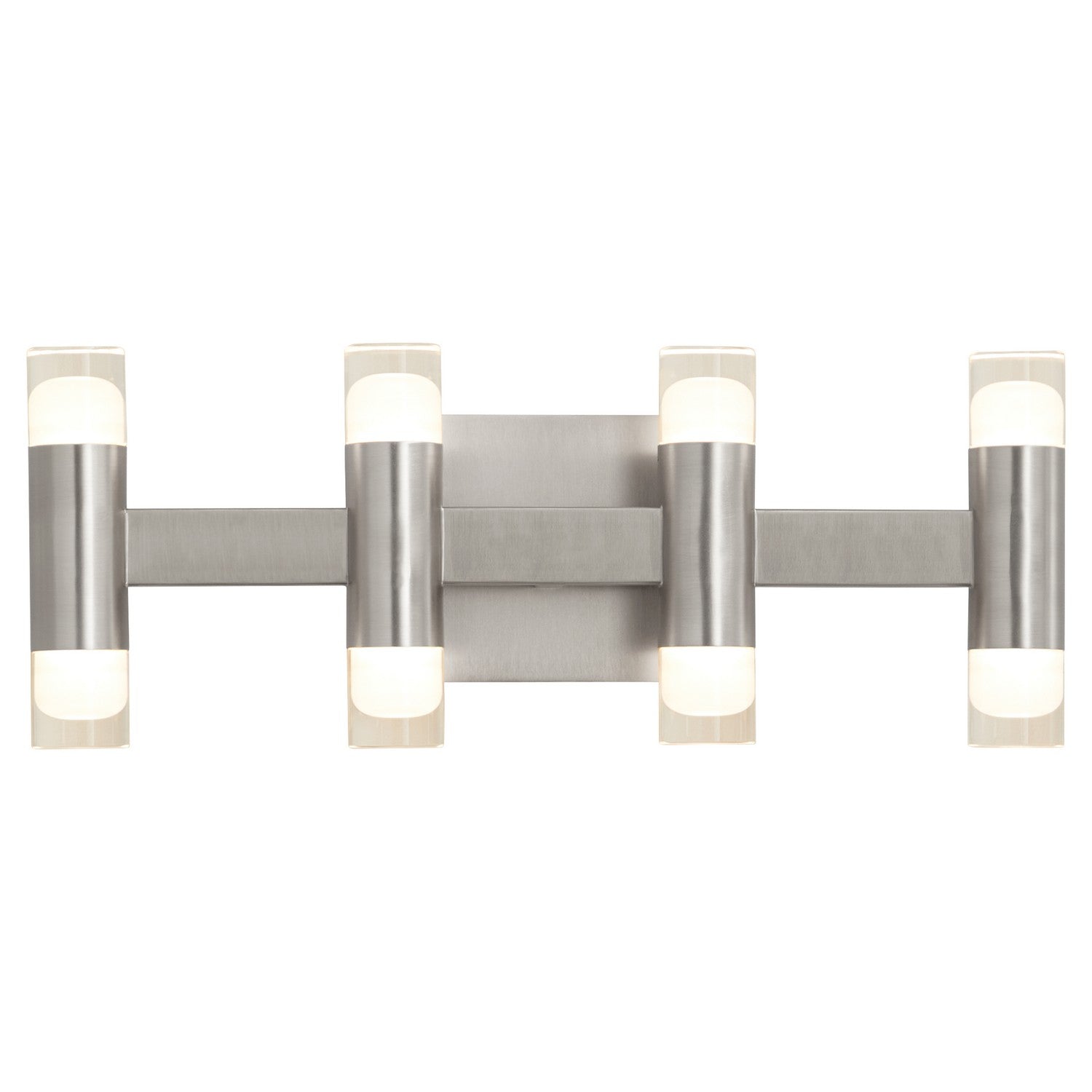 Oxygen Alarum 3 597 24 Bath Vanity Light 21 Inch Wide Satin Nickel - Perfect for Bathroom Mirror Lighting and Modern Home Decor