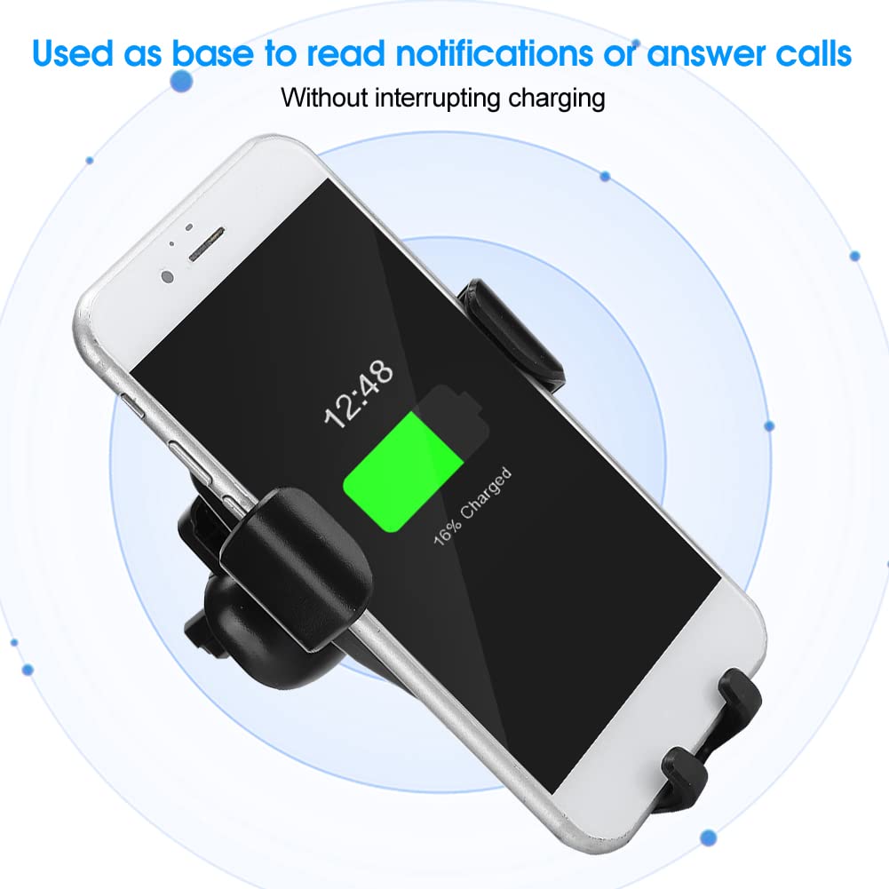 Fast Wireless Car Charger & Phone Holder - Qi-Compatible Portable Charging Mount for iPhone & Android - Perfect for Road Trips & Commuting