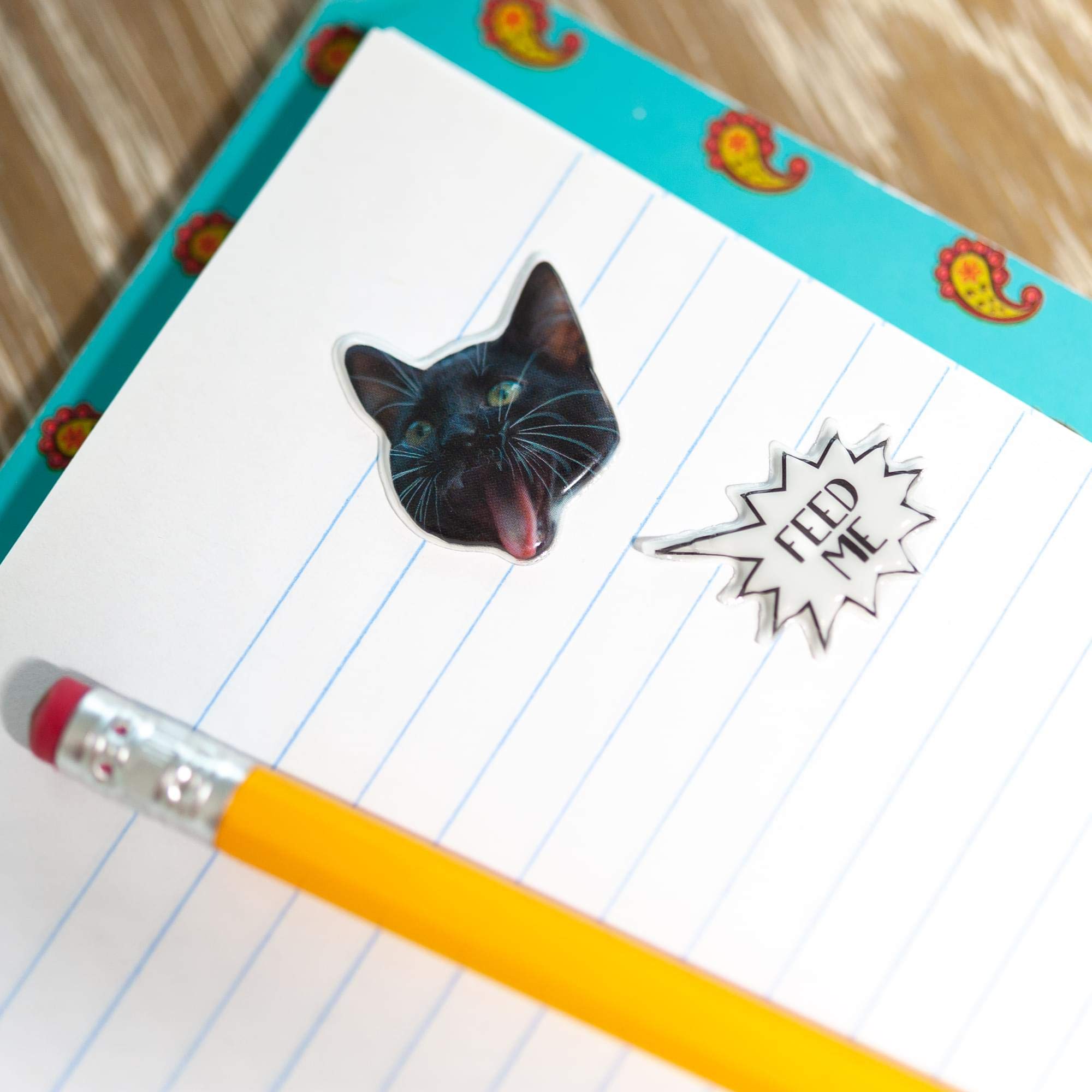 Adorable Puffy Cat Stickers for Notebooks, Journals, Planners & Scrapbooks | Cute Kitten Stickers with Fun Phrases | 20-Piece Sticker Sheet | Perfect for DIY Crafts, School Supplies & Gift Decorations