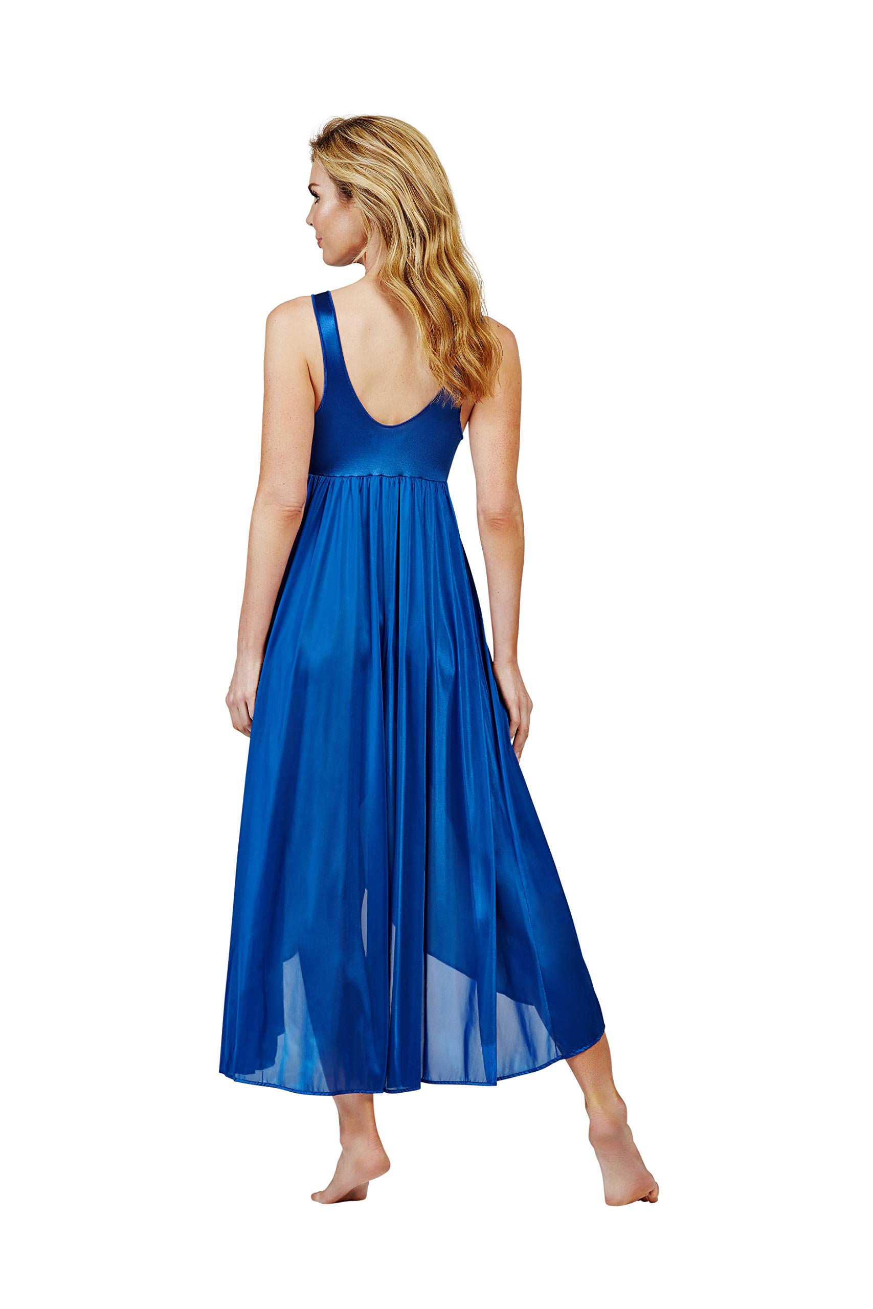 Shadowline Women's Nightgown and Robe Peignoir Set - Silhouette Nylon Long Sleep Dress with High-Low Hem - Perfect for Bridal Lingerie, Honeymoon, Anniversary Gifts & Relaxing at Home