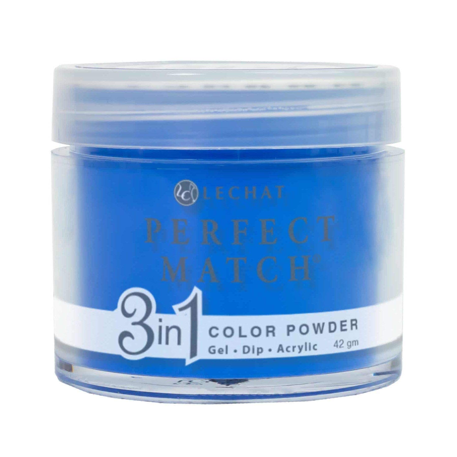 LeChat Perfect Match 3in1 Nail Powder - Into The Deep Blue, 1.48 oz | Professional Nail Art Supplies for Gel & Acrylic Nails | Perfect for Salon, Home Manicures & DIY Nail Designs
