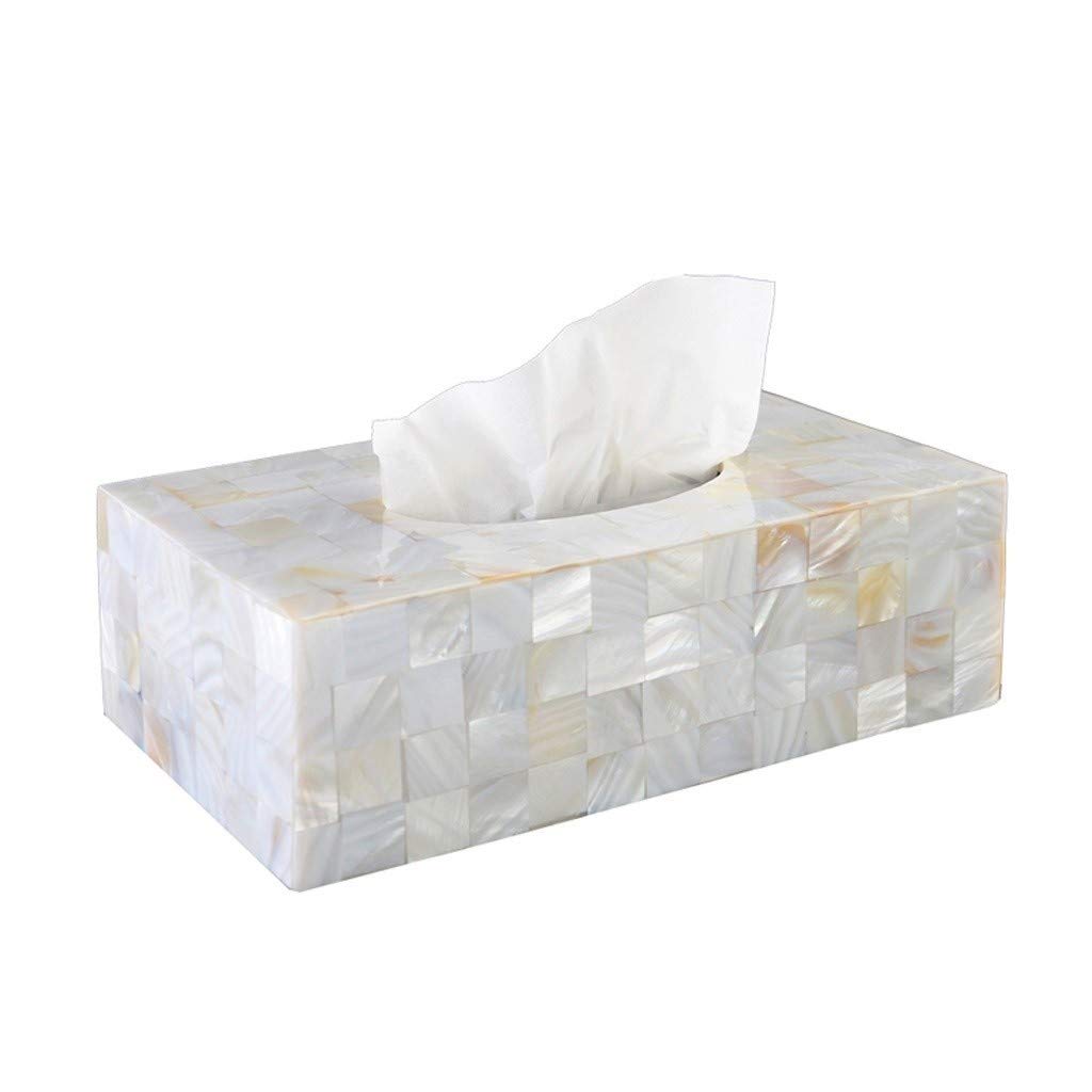 LICHUAN Resin Tissue Box Cover - Elegant Rectangular Napkin Holder for Home & Car - Decorative Organizer for Living Room, Bedroom, Office & Vehicle