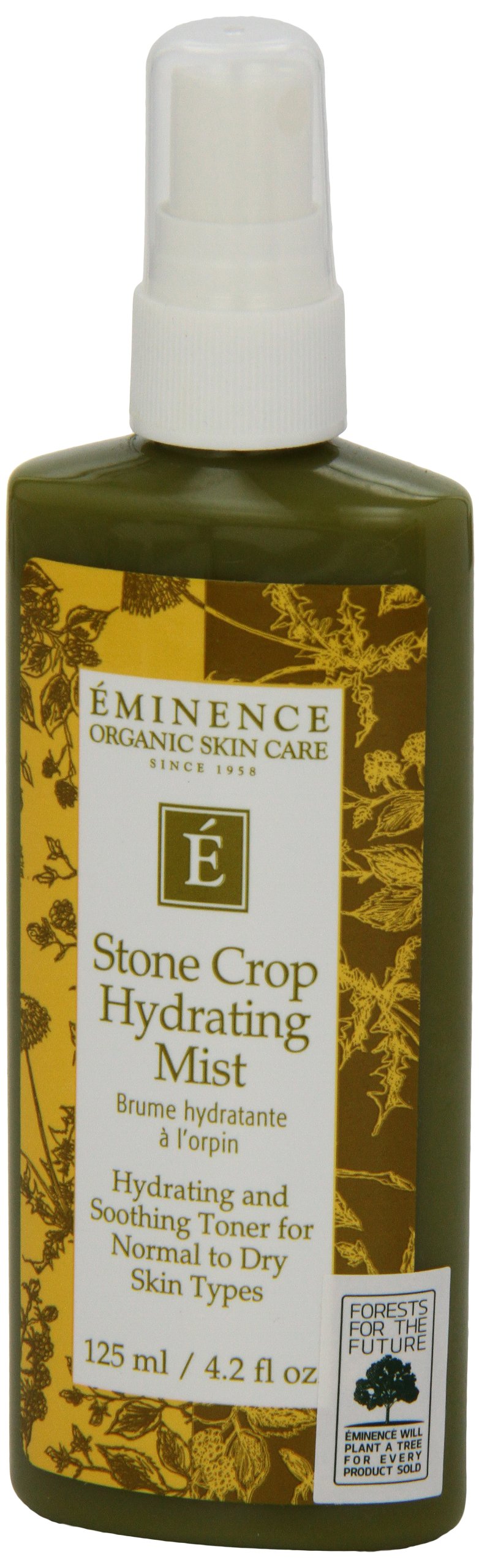 Eminence Organic Skincare Stone Crop Hydrating Mist Facial Spray - 4.2 oz | Natural Hydration for Dry Skin | Perfect for Travel, Gym & Daily Skincare Routine