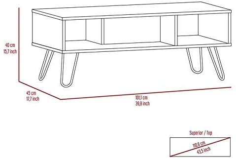 Tuhome Espresso Wood Coffee Table - Modern Living Room Furniture for Small Spaces, Home Decor, and Relaxing with Friends