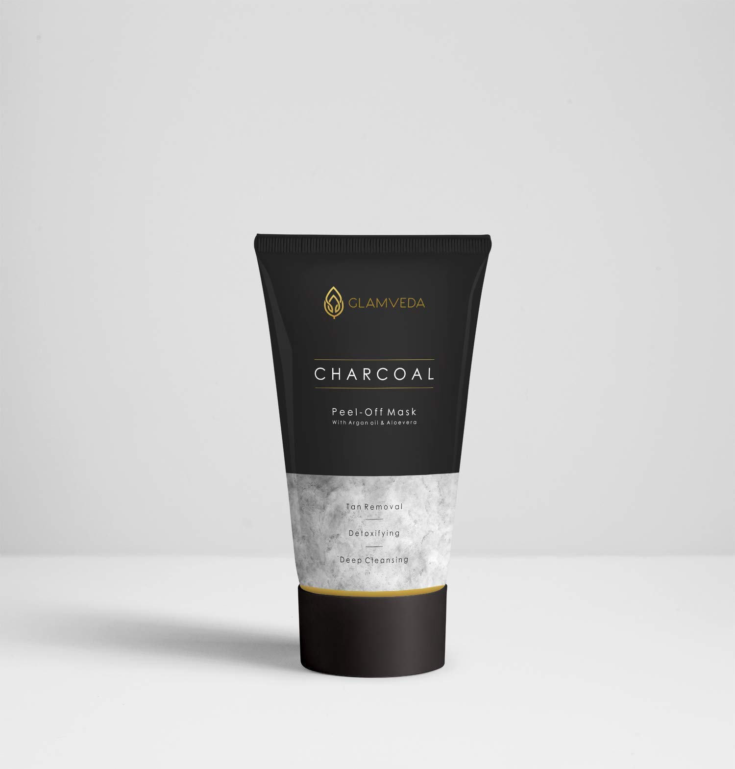 Glamveda Charcoal Peel Off Mask with Argan Oil & Aloe Vera - Deep Cleansing Blackhead Remover for Glowing Skin - 100g Black Facial Mask for Oily & Acne-Prone Skin - Perfect for Spa Night & Self-Care Routine