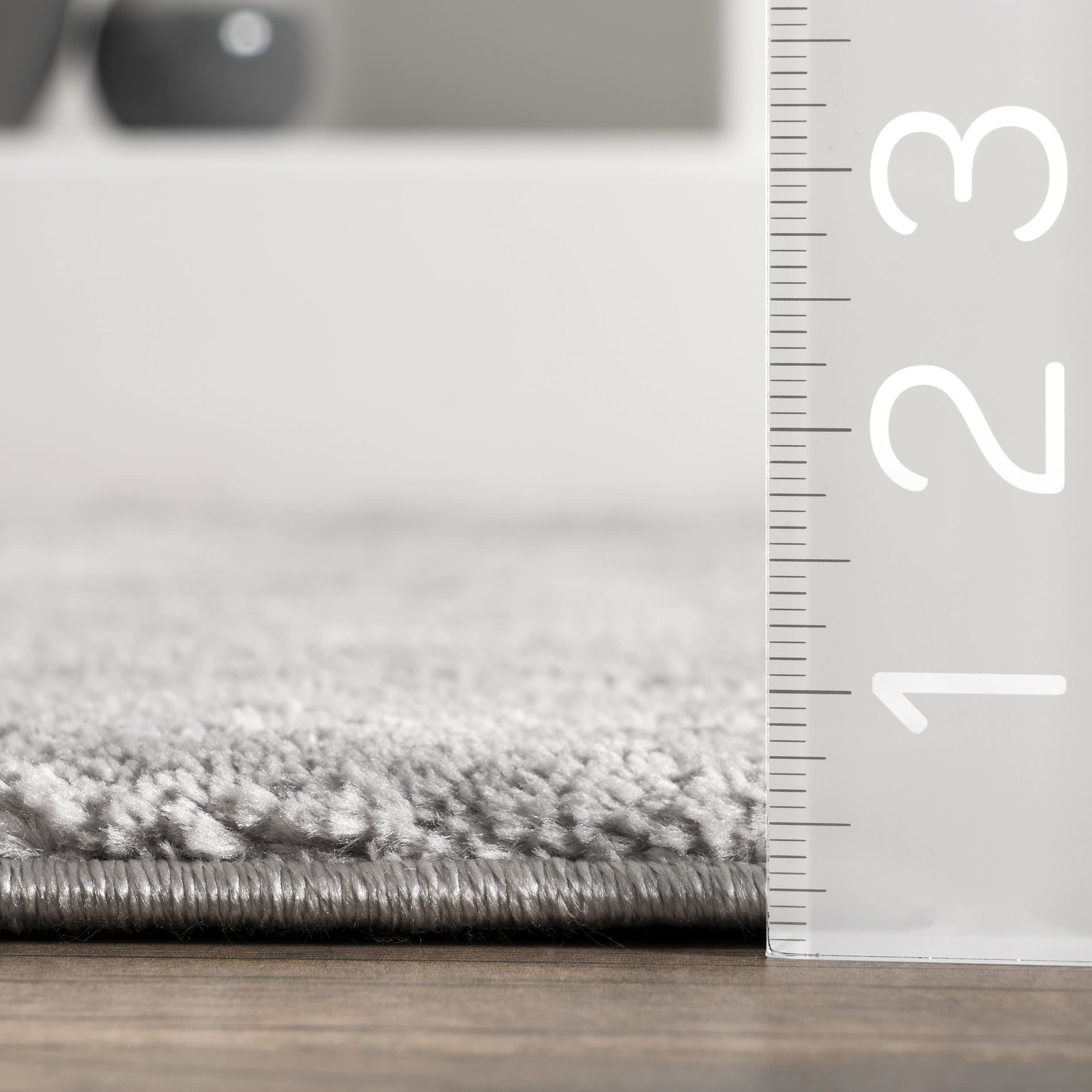 Premium Double Diamond Lattice Shag Rug - Soft Plush Grey Area Rug for Living Room, Bedroom & Nursery | Cozy Home Decor & Floor Mat for Comfortable Seating Areas