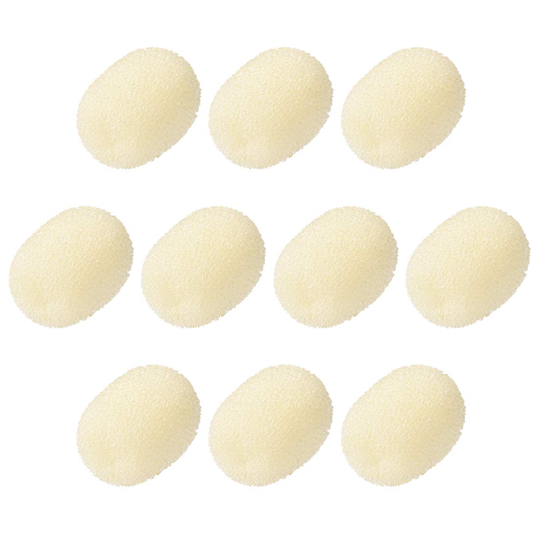 uxcell 10PCS Foam Mic Cover Headset Microphone Windscreen Shield - 14.5mm Length for Headset, Lapel & Lavalier Mics - Noise Reduction for Podcasting, Streaming & Recording