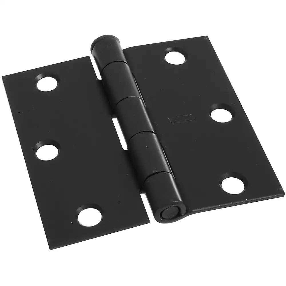 National Hardware N830-203 3.5 Inch Square Corner Oil Rubbed Bronze Door Hinge - Heavy Duty Cabinet & Furniture Hinges for Interior Doors, Wardrobes & Storage Units