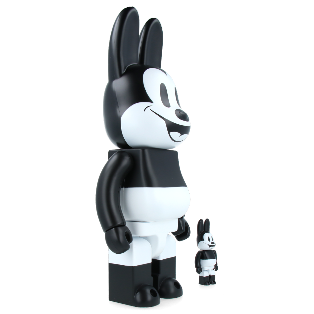 400% + 100% Bearbrick Oswald the Lucky Rabbit Collectible Figure - Perfect for Anime Fans, Home Decor & Gift Giving