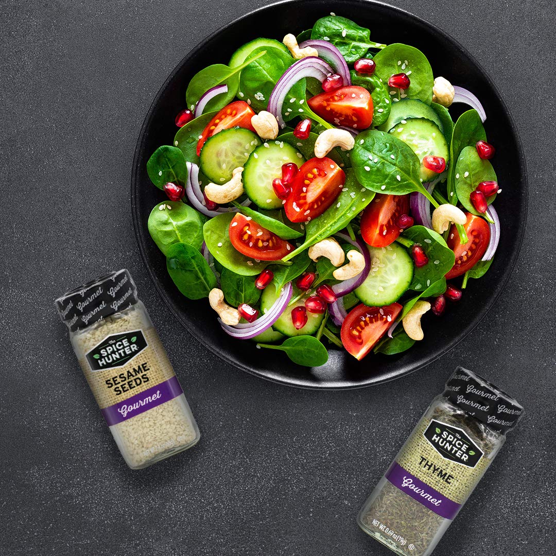 Organic Sesame Seed Whole Seasoning 2.4oz (Pack of 6) - Premium Natural Spice Blend for Cooking, Baking & Salad Topping - Perfect for Asian Dishes, Homemade Bread & Healthy Snacks