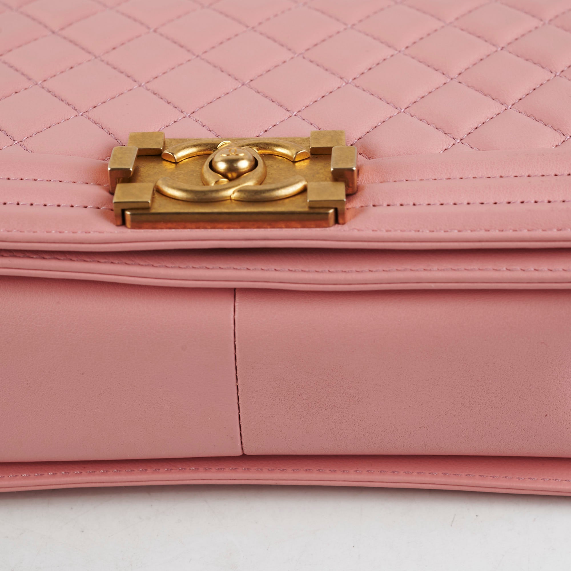 Chanel Old Medium Boy Bag in Pink Lambskin Leather - Luxury Crossbody Bag for Women, Perfect for Date Night & Special Occasions