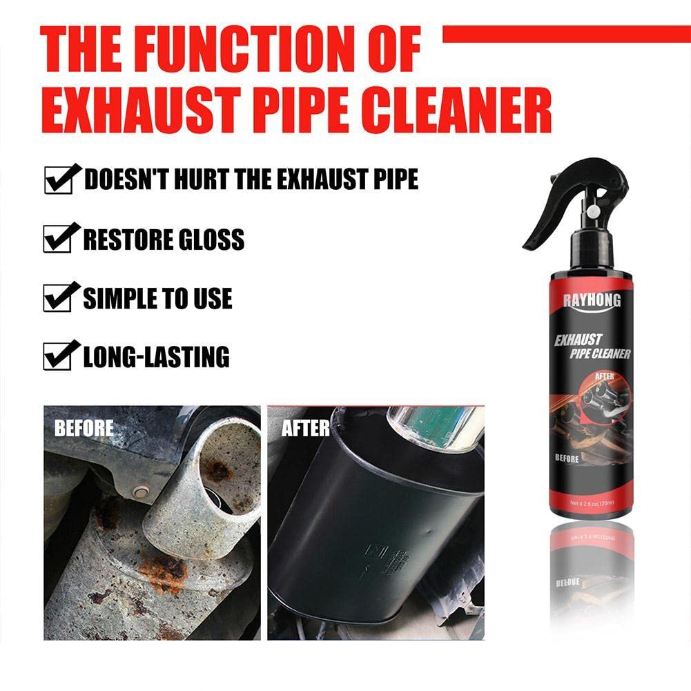 HARR Car & Motorcycle Exhaust Pipe Cleaner Spray - Metal Surface Rust Remover with Tool Kit - Professional Degreaser for Auto, Bike, Truck & ATV Exhaust Systems - Perfect for Garage Maintenance & Vehicle Restoration
