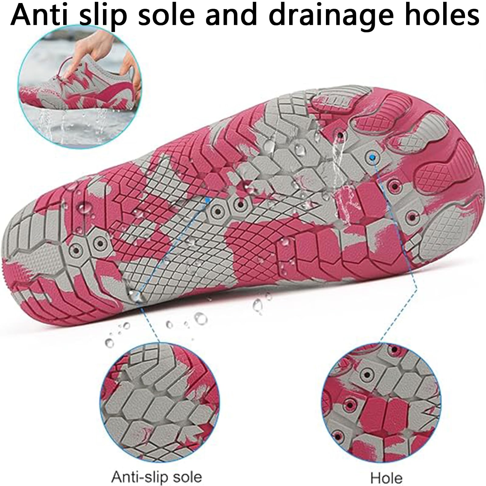GUNIYIFS Barefoot Water Shoes for Men & Women - Non-Slip Hiking, Walking & Beach Shoes - Lightweight Athletic Footwear for Outdoor Activities, Swimming & Water Sports