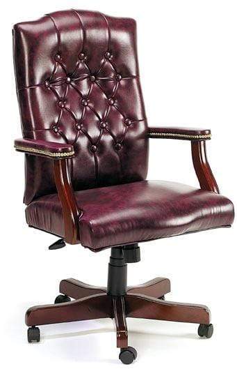 Martha Washington Executive Swivel Chair [B905] - High Back Leather Office Chair with 360 Degree Rotation for Home & Business Workspaces