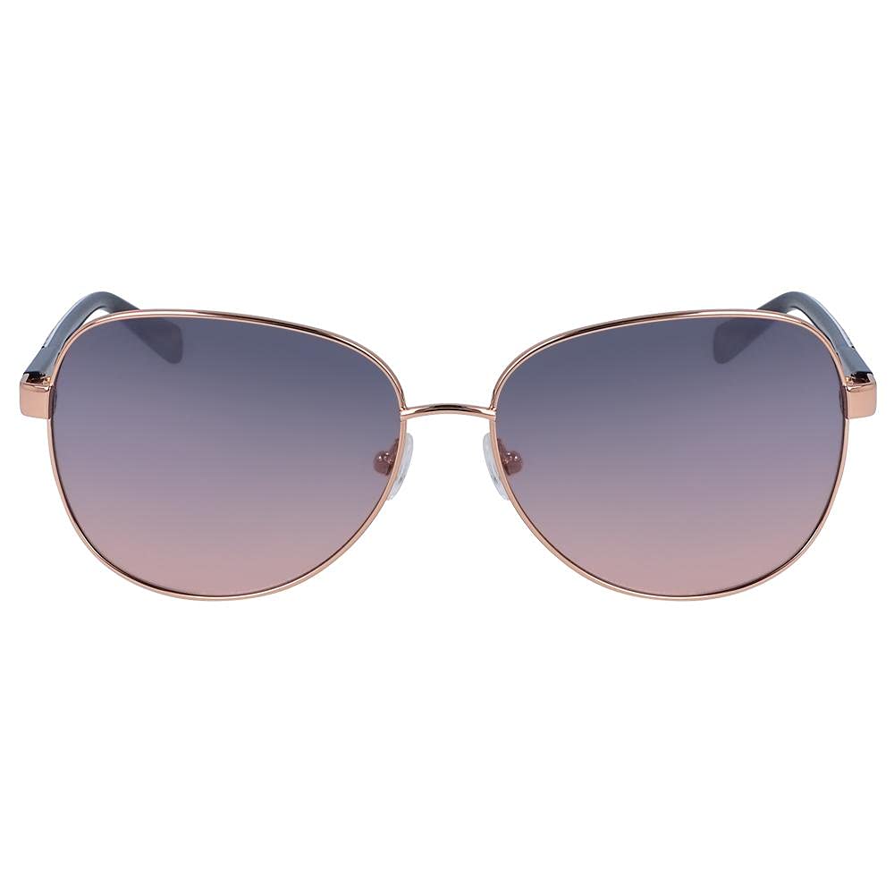 Nine West NW 126 S 770 Rose Gold Polarized Sunglasses for Women - UV Protection, Fashion Cat Eye Frame - Perfect for Driving, Beach & Outdoor Activities