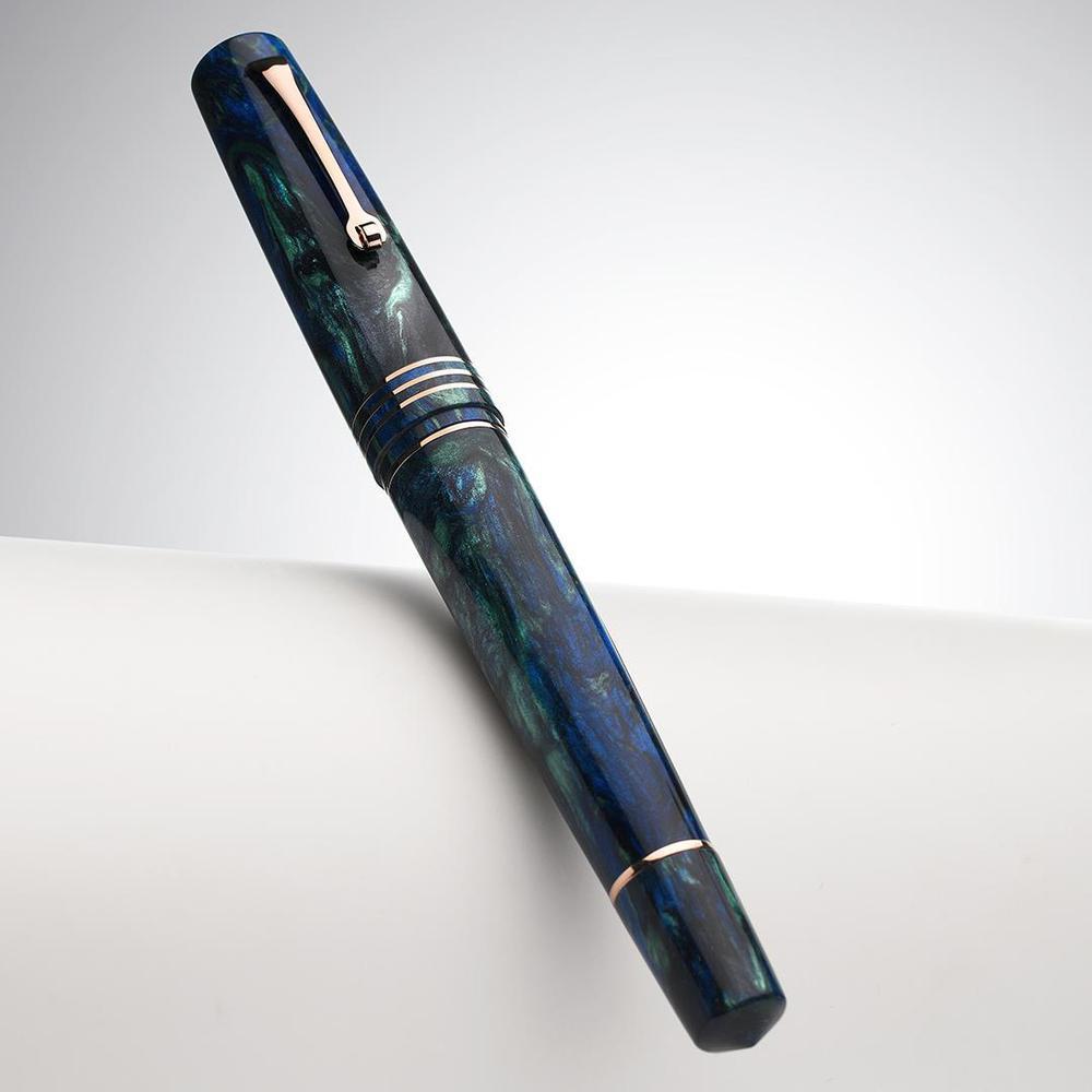 Leonardo Fountain Pen Momento Zero Grande 2.0 Limited Edition (2025) - 14K Gold Nib (6mm) Floral Design Luxury Writing Instrument for Calligraphy, Journaling & Gift Giving