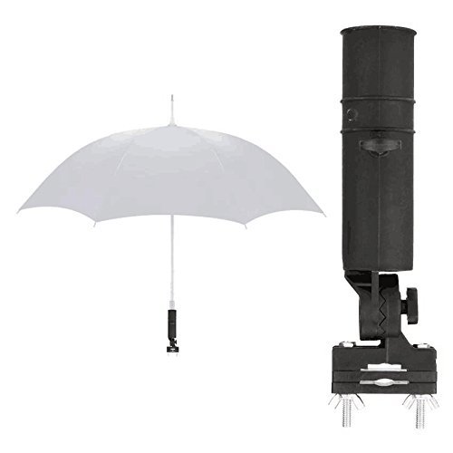 Adjustable Universal Umbrella Holder - Fits Golf Carts, Bikes, Wheelchairs, Strollers & More - Durable Outdoor Shade Solution for Rain or Sun Protection