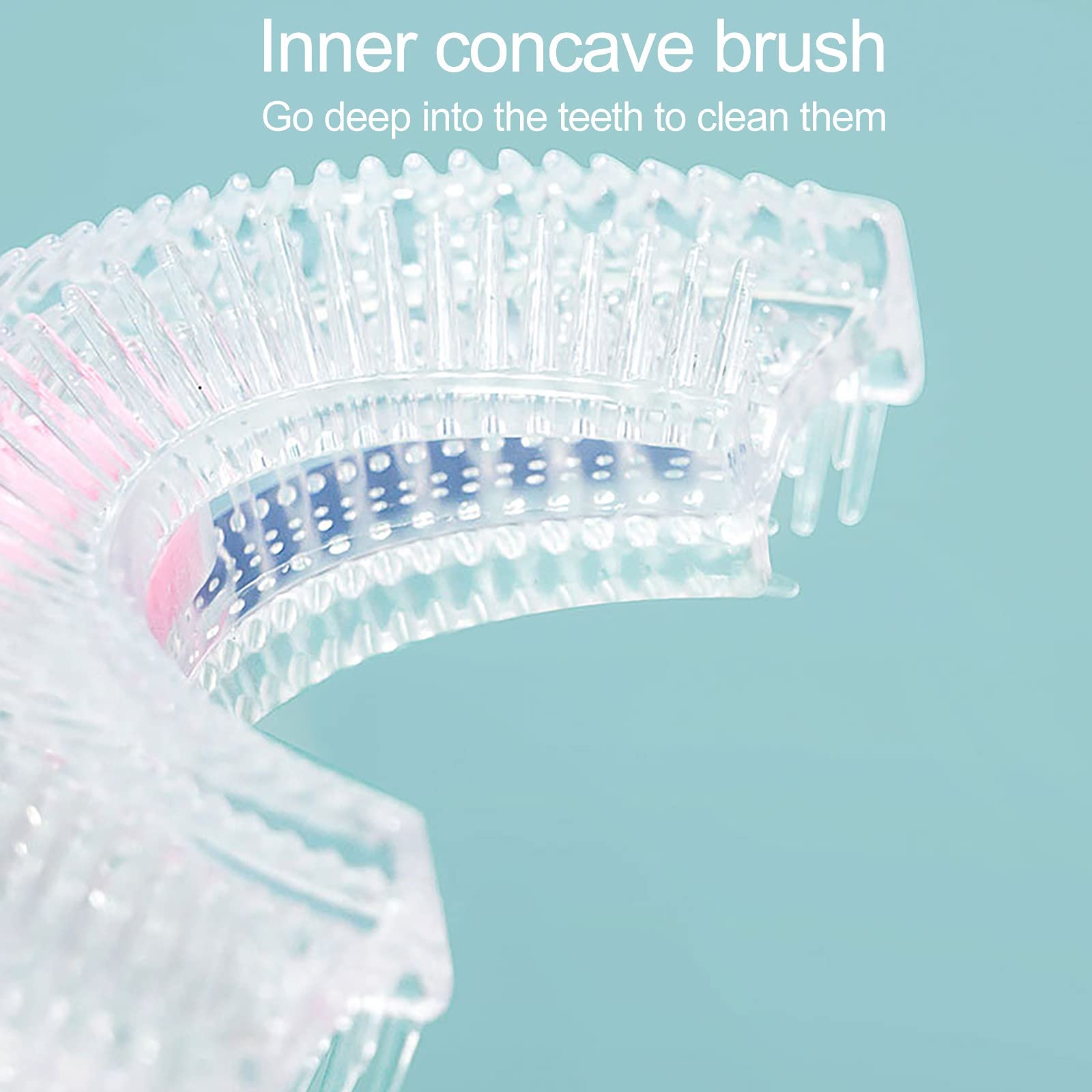 360° U-Shape Kids Toothbrush with Suction Cup - Whitening & Massage Toothbrush for Children | Cartoon Design for Fun Brushing | Perfect for Toddlers Learning Oral Hygiene at Home or Travel